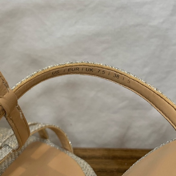 Like New ALDO Formal Heels Silver Sparkly Prom - Picture 8 of 8